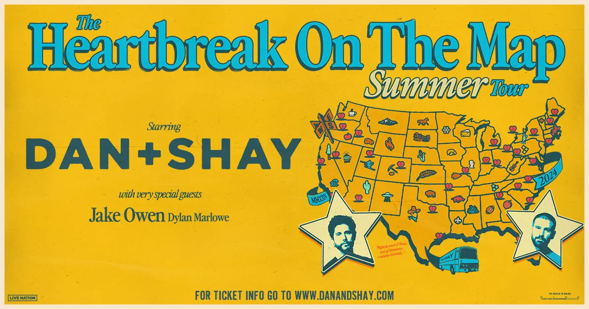 Dan And Shay, Jake Owen & Dylan Marlowe Tickets 15th August Credit